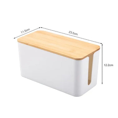 Wooden Home Office Cable Storage Box